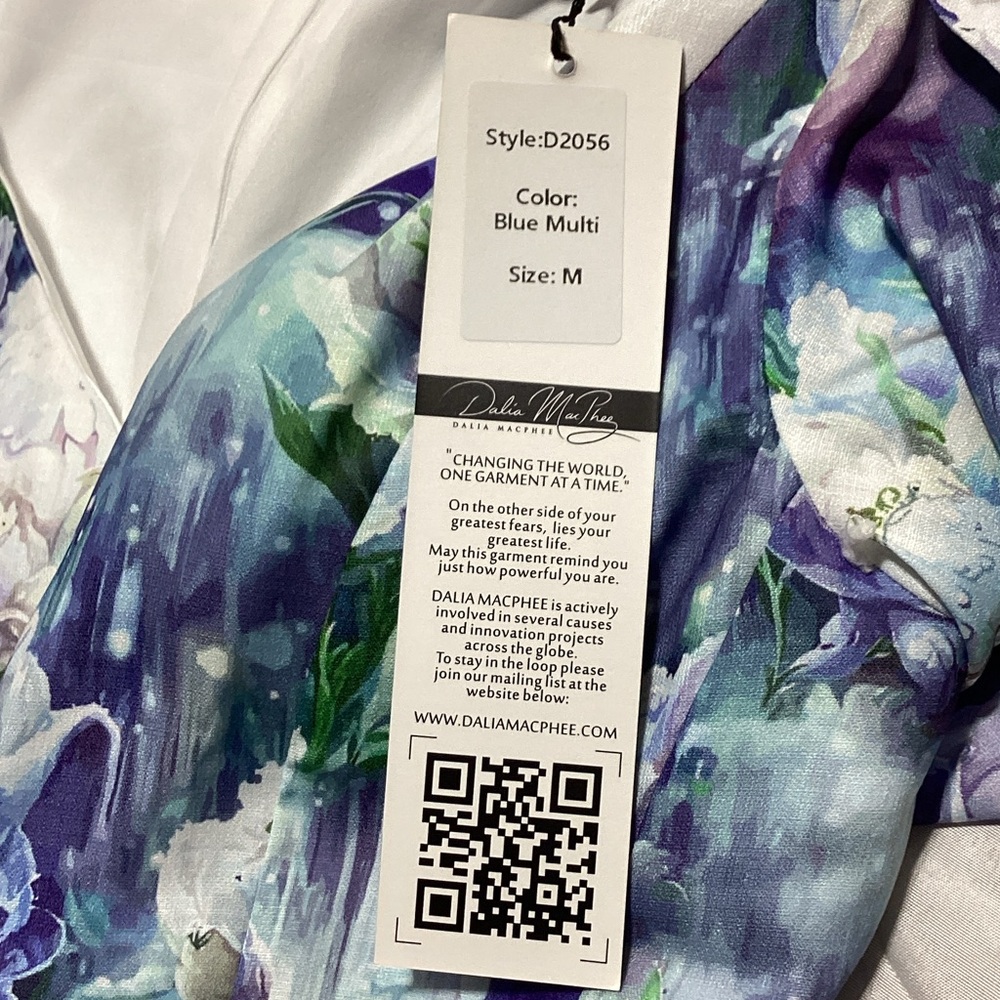 NWT Dahlia Mac Phee floral Maxi Dress in Blue and White - Picture 10 of 16